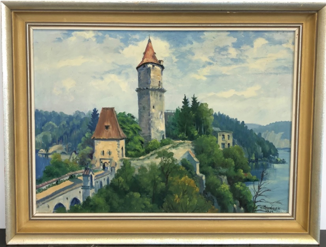 Dílo na komisní prodej Pohled na hrad Zvíkov